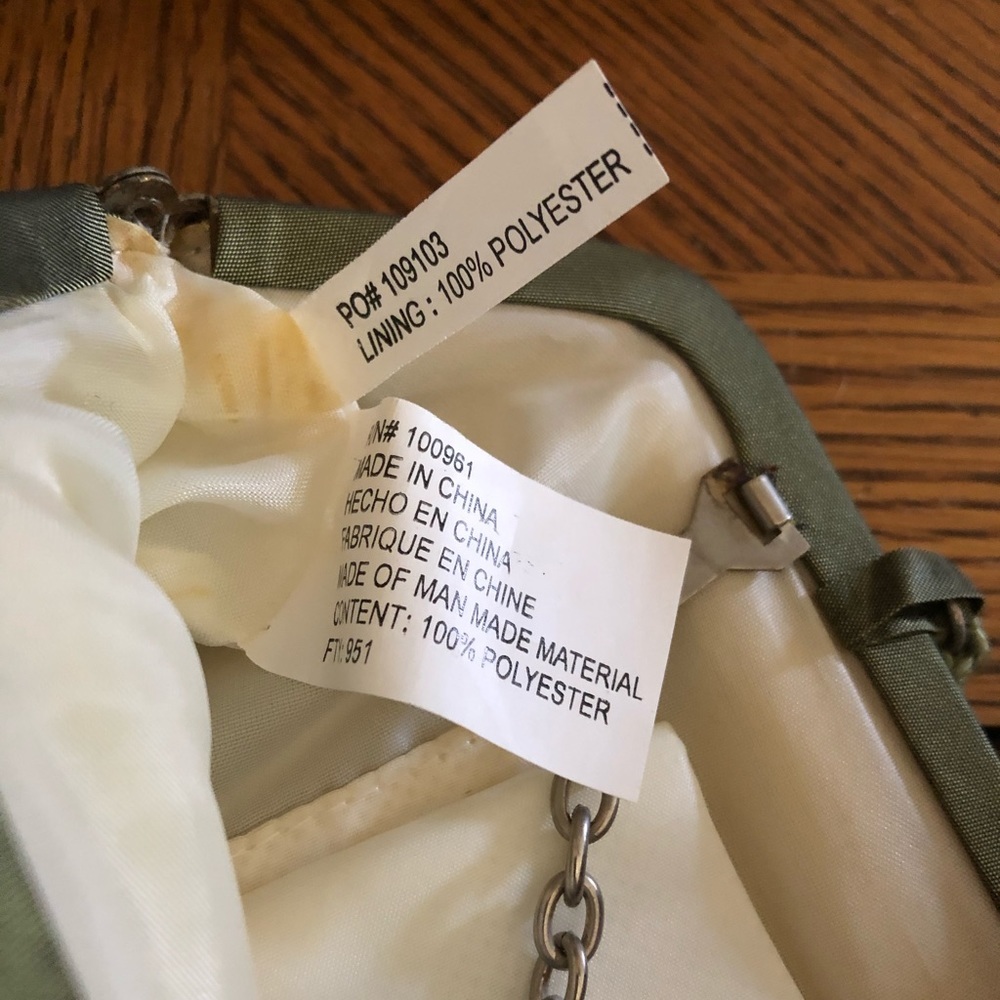 Vintage Olive Green Shoulder Crossbody Clutch - Picture 9 of 9
